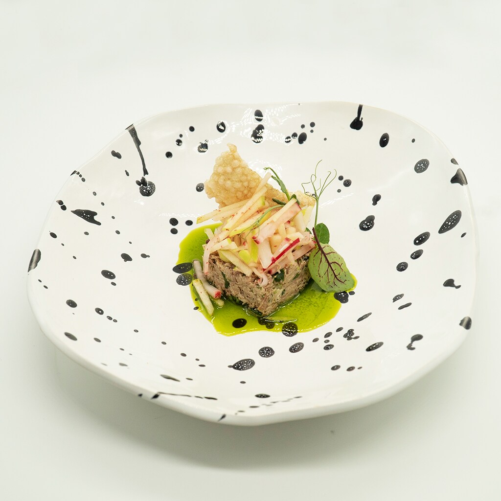 Primavara – Rillette de rata cu mere verzi si ridichi Primavara – Rillette de rata cu mere verzi si ridichi